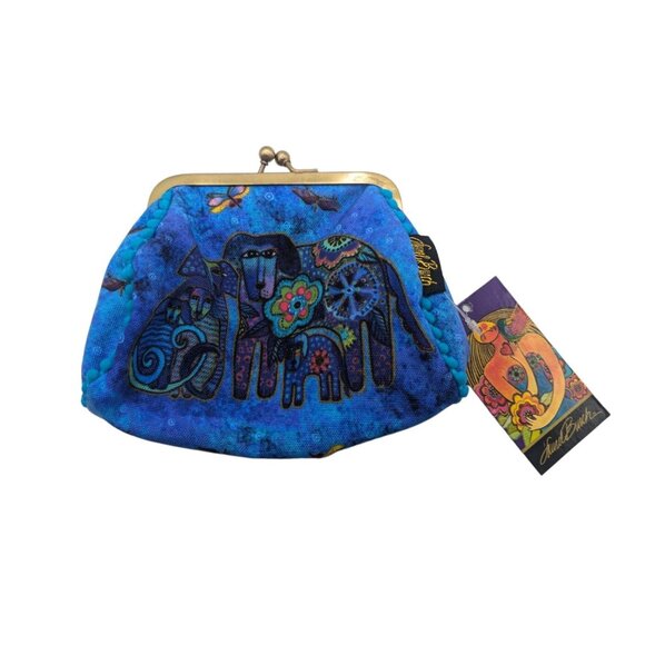 New Laurel Burch Canine Family Coin Purse or Dog Cosmetic Bag With Kiss Lock - Picture 8 of 13